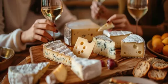 Дегустація сиру та вина для двох